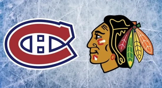 Logos du Canadien et des Blackhawks