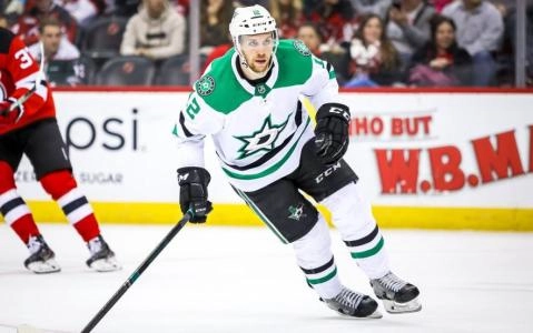 Radek Faksa in action with the Dallas Stars.