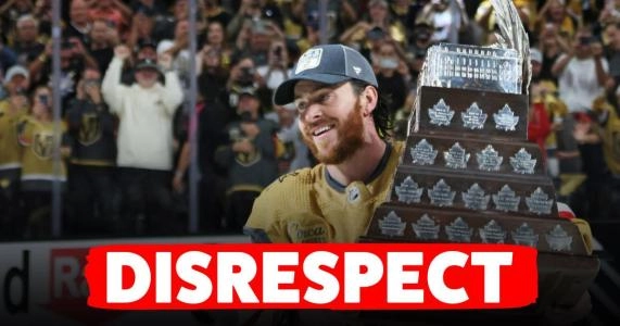 Jonathan Marchessault with the Conn Smythe Trophy