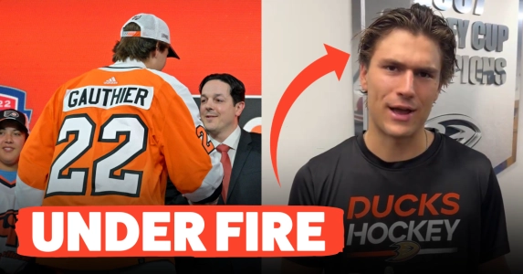 Anaheim Ducks forward Cutter Gauthier