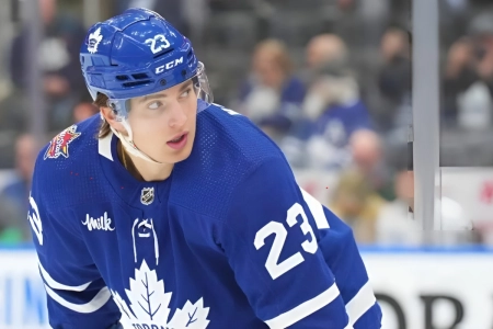 Matthew Knies of the Toronto Maple Leafs.