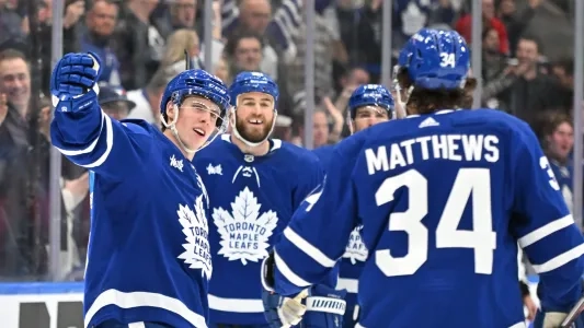 Former Maple Leafs teammates Mitch Marner and Ryan O'Reilly.