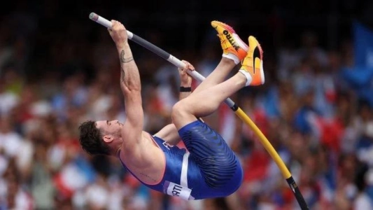 French pole vaulter Anthony Ammirati seen during the Olympics