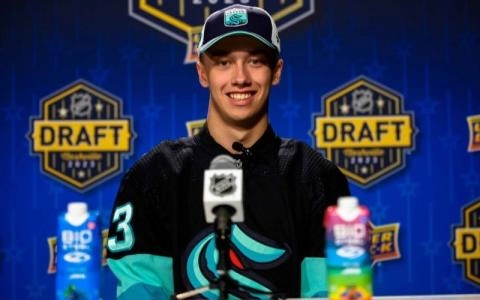 Carson Rehkopf following being drafted by the Seattle Kraken