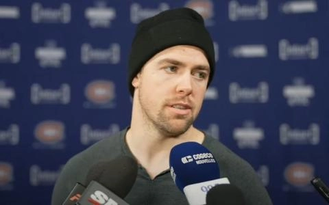 Tanner Pearson during Montreal Canadiens pregame media availability