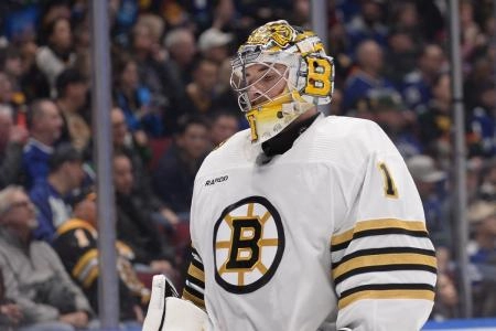 Boston Bruins goaltender Jeremy Swayman