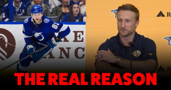 Tampa Bay Lightning defenseman Erik Cernak and Nashville Predators forward Steven Stamkos