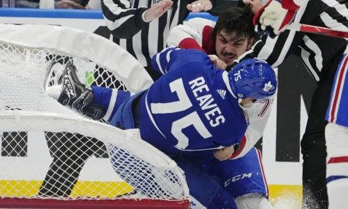 Arber Xhekaj, Maple Leafs de Toronto, Ryan Reaves, Canadiens de Montr&eacute;al