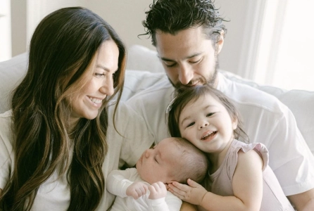 Meredith Gaudreau, Johnny Gaudreau, Lily Gaudreau, Noa Gaudreau