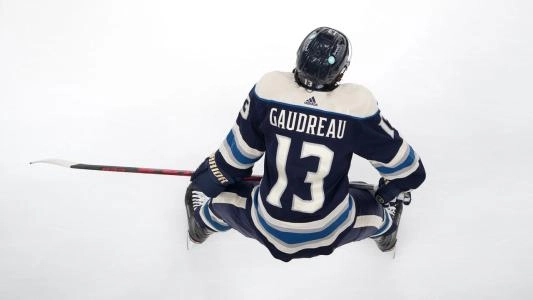 Johnny Gaudreau with the Columbus Blue Jackets.