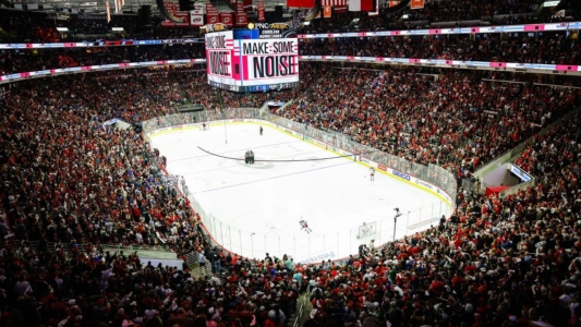 PNC Arena of the Carolina Hurricanes shown