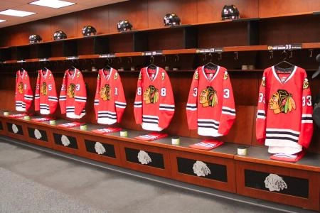 Chicago Blackhawks dressing room