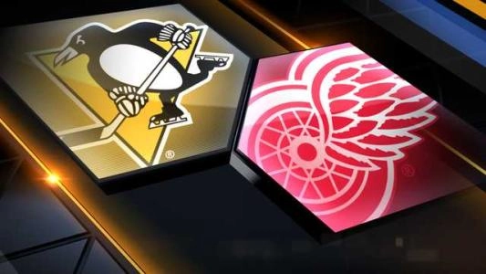 Penguins and Red Wings logos
