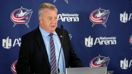 Columbus Blue Jackets general manager Don Waddell in a press conference.