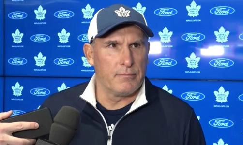 Toronto Maple Leafs head coach Craig Berube in a press conference.