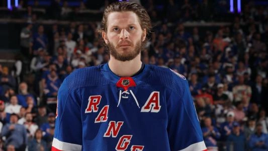 Jacob Trouba of the New York Rangers during an NHL game