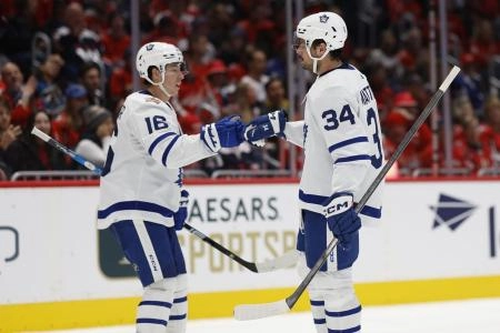 Toronto Maple Leafs forwards Mitch Marner and Auston Matthews