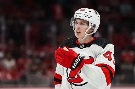 Luke Hughes of the New Jersey Devils.