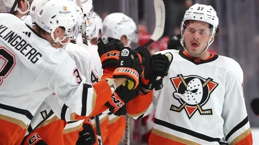 Mason McTavish of the Anaheim Ducks.