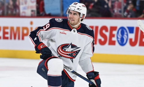 Blue Jackets right winger Yegor Chinakhov
