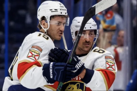Brad Marchand and Matthew Tkachuk