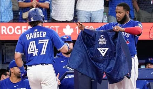 Toronto Blue Jays first baseman Vladimir Guerrero Jr and New York Yankees outfielder Aaron Judge