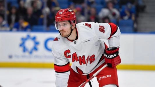 Jack Roslovic with the Carolina Hurricanes.