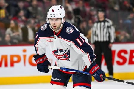 Adam Fantilli of the Columbus Blue Jackets.