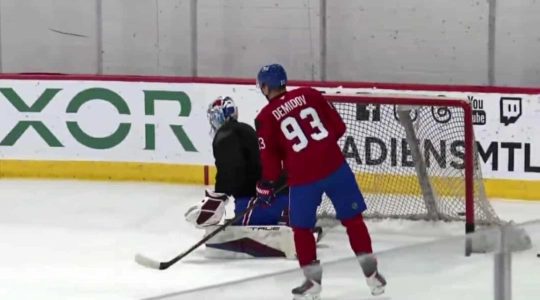 Surprise: premi&egrave;re pr&eacute;sence d'un joueur intrigant avec Ivan Demidov ce matin &agrave; Brossard