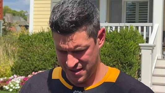 Sidney Crosby during an interview