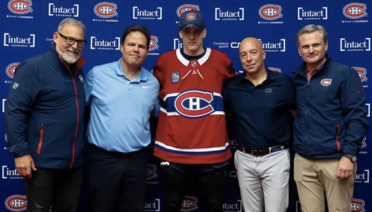 Martin Lapointe, Jeff Gorton, Kent Hughes, Nick Bobrov et Arseni Radkov