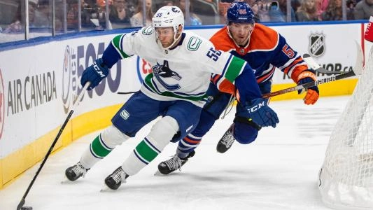 Vancouver Canucks defenseman Guillaume Brisebois.