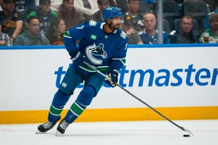 Vancouver Canucks defenseman Pierre-Olivier Joseph.