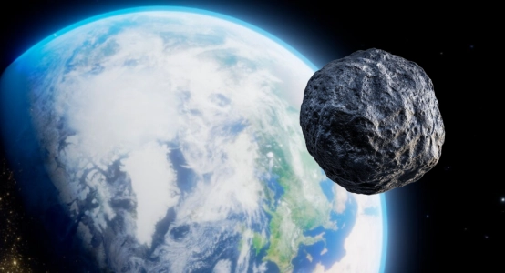 Ast&eacute;ro&iuml;de et la terre