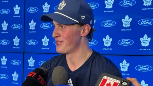 Toronto Maple Leafs goaltender Cayden Primeau