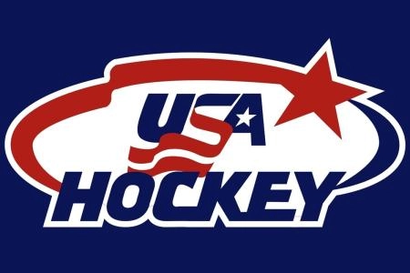 USA Hockey logo shown on a blue background