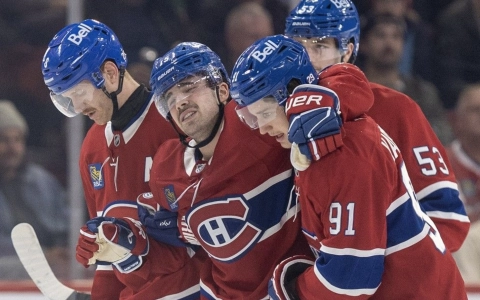 Mike Matheson, Alex Newhook, Oliver Kapanen, Noah Dobson