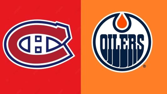 Montreal Canadiens logo (left) and Edmonton Oilers logo (right)