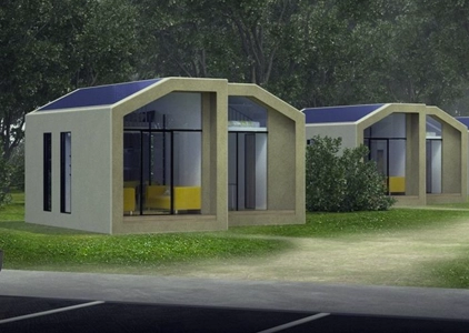 Une secteur de mini-maisons
