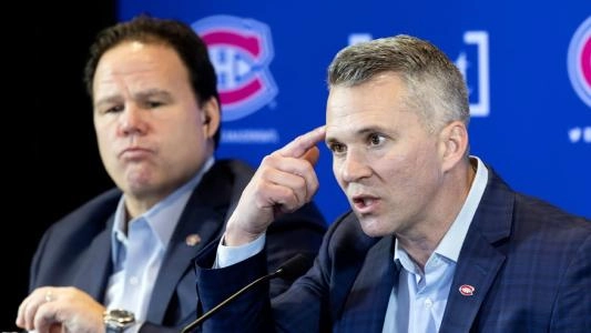 Martin St-Louis p&egrave;te sa coche dans le vestiaire : Nick Suzuki s'&eacute;chappe devant les m&eacute;dias