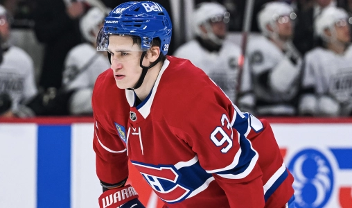 Dec 2, 2025; Montreal, Quebec, CAN; Montreal Canadiens center Nick Suzuki (14) celebrates his goal against the Ottawa Senators with his teammates during the second period at Bell Centre.