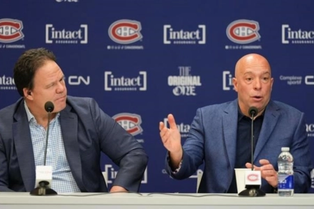 La pr&eacute;sence glaciale de Kent Hughes et Jeff Gorton &agrave; Brossard fait grandement r&eacute;agir
