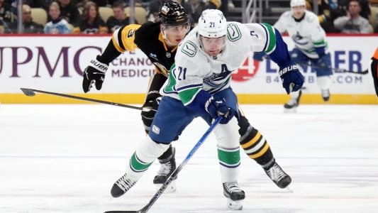 Pittsburgh Penguins' Jack St. Ivany skates vs. the Vancouver Canucks