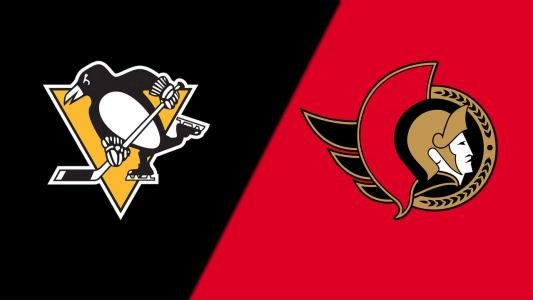 Pittsburgh Penguins logo (left) and Ottawa Senators logo (right)