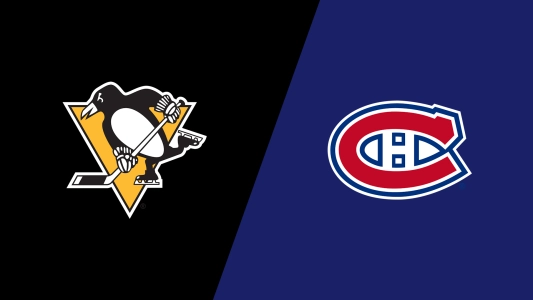 Pittsburgh Penguins logo (left) and Montreal Canadiens logo (right)