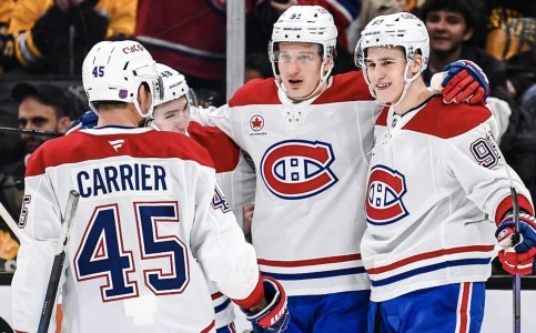 Alexandre Carrier, Lane Hutson, Oliver Kapanen et Ivan Demidov