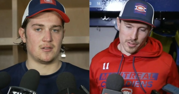 Brendan Gallagher et Samuel Montembeault