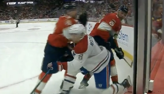 Brad Marchand et Mike Matheson