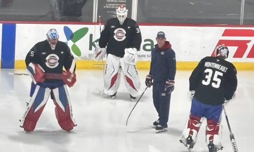 Samuel Montembeault, Jacob Fowler et Jakub Dobes