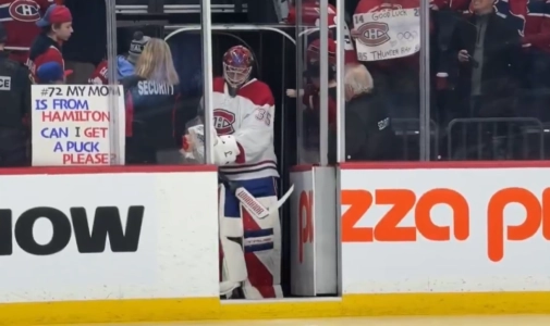 14 d&eacute;cembre 2024; Winnipeg (Manitoba), Canada; le gardien de but des Canadiens de Montr&eacute;al, Sam Montembeault (35), bloque un tir en deuxi&egrave;me p&eacute;riode contre les Jets de Winnipeg au Centre Canada Life.